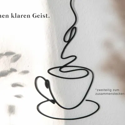 Tranh Tường 3D Tách Cà Phê - Trang Trí Độc Đáo