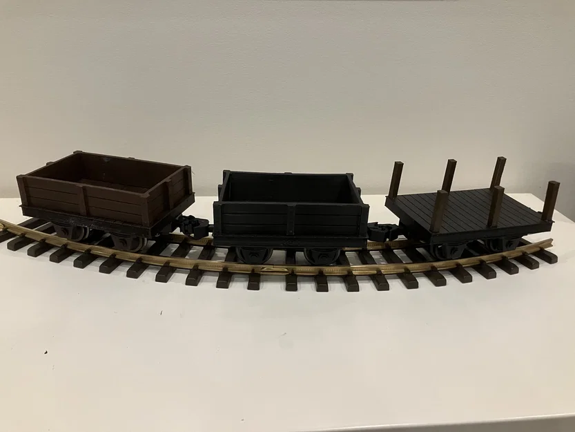 Toa phẳng chở đường 4 trục “Sugar” G-scale / Gauge 1 - Image 1
