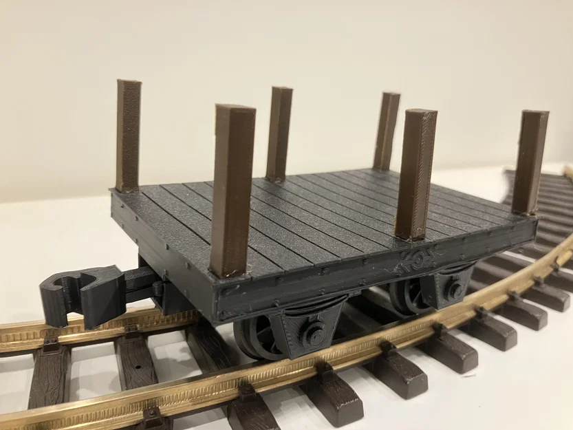Toa phẳng chở đường 4 trục “Sugar” G-scale / Gauge 1 - Image 2