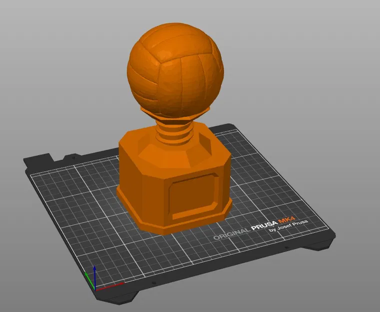 Mô Hình Cúp Bóng Chuyền Vàng 3D - Biểu Tượng Chiến Thắng - Image 2