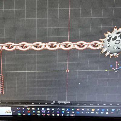 Chùy Gai Gắn Xích (Spiked Mace on Chain)