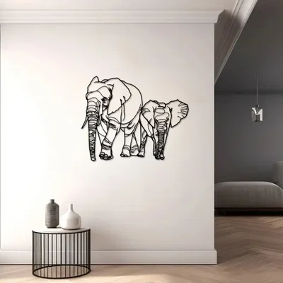 Tranh Voi Hình Học Độc Đáo - Trang Trí Tường Hiện Đại