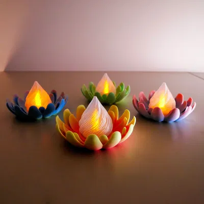 Đèn Tealight Ngọn Lửa Hoa Diwali