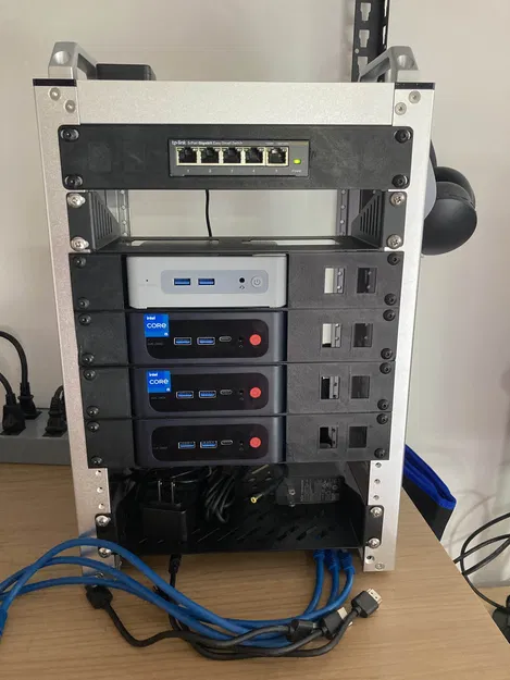 Khay gắn rack 10" cho Beelink Sei12 (Parametric) - Image 1