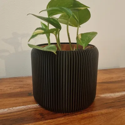 Chậu cây/Bình hoa tham số (Parametric) dạng rãnh hiện đại (Vase-mode)