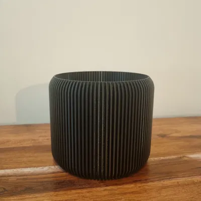 Chậu cây/Bình hoa tham số (Parametric) dạng rãnh hiện đại (Vase-mode)