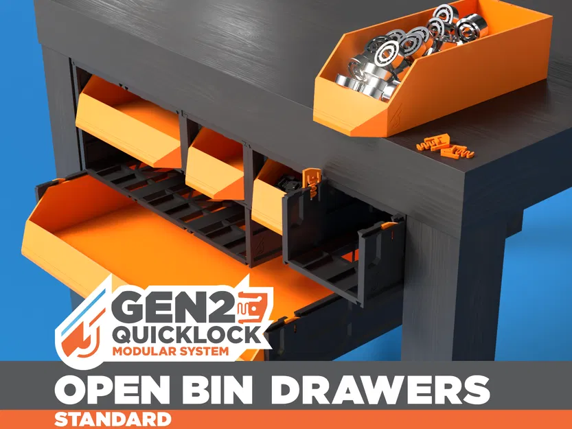 GEN2 Open Bin Lack Drawers – Ngăn kéo mở phía trước cho bàn IKEA Lack - Image 1