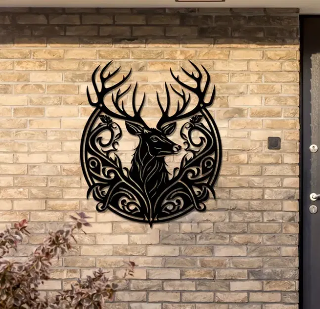 Mô Hình Đầu Hươu Nghệ Thuật 3D Treo Tường - Image 1