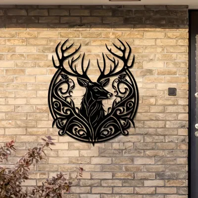 Mô Hình Đầu Hươu Nghệ Thuật 3D Treo Tường