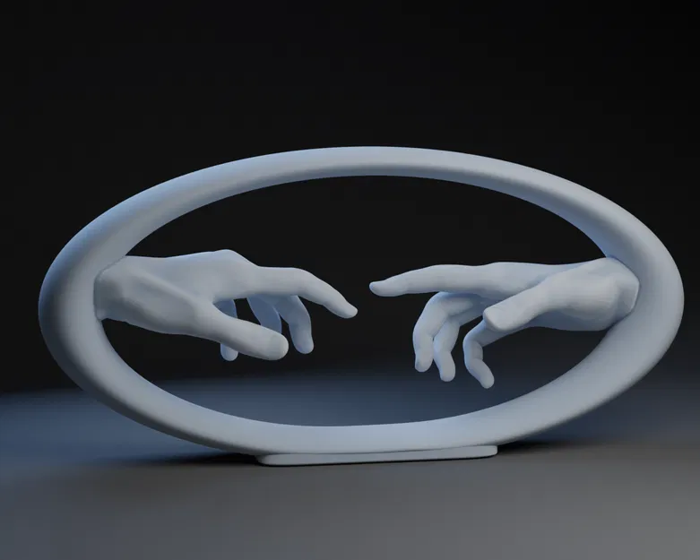 Mô Hình 3D "Sự Sáng Tạo Ra Adam" - Nghệ Thuật Kinh Điển - Image 1