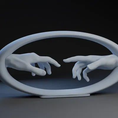 Mô Hình 3D "Sự Sáng Tạo Ra Adam" - Nghệ Thuật Kinh Điển