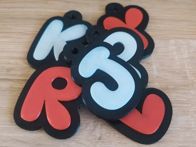 Móc Khóa Chữ Cái 3D Độc Đáo - In Theo Yêu Cầu - Image 1