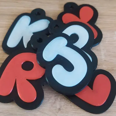 Móc Khóa Chữ Cái 3D Độc Đáo - In Theo Yêu Cầu