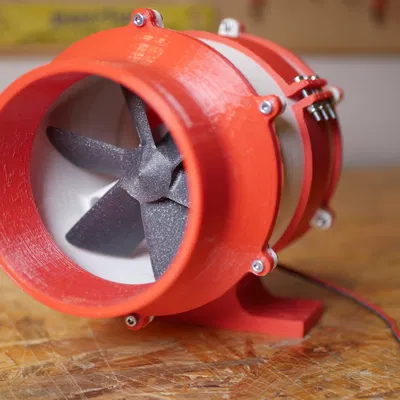Quạt Duct Fan in 3D dùng Motor 775