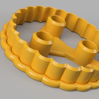 Khuôn cắt bánh quy Linzer Auge truyền thống Áo (2 phần)