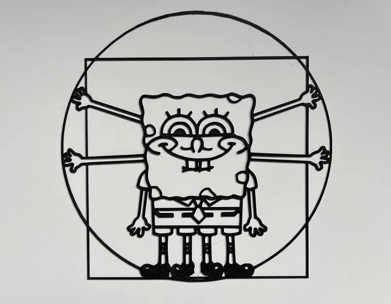 Tranh Treo Tường Sponge Bob Vitruvian Man (Wall Art) - Image 1