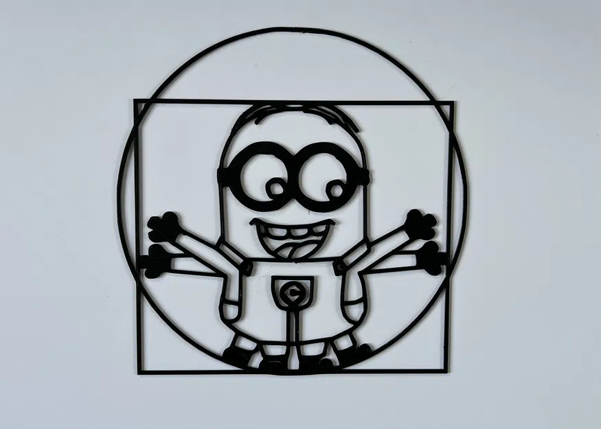 Wall Art Minions Vitruvian Man - Image 1