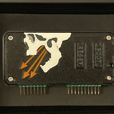 Case Flipper Zero Wi‑Fi Module dùng Ruthex insert + logo Marauder Skull