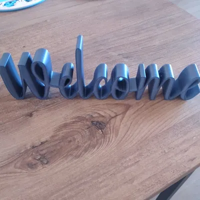 Bảng chữ “Welcome” đứng độc lập trang trí nhà cửa