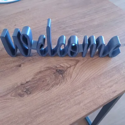 Bảng chữ “Welcome” đứng độc lập trang trí nhà cửa