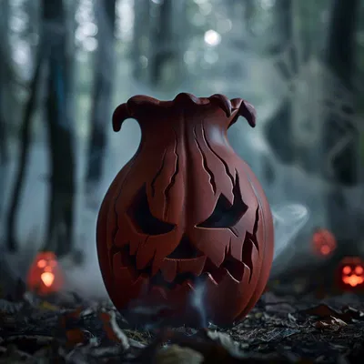 Bình Hoa Bí Ngô Rùng Rợn (Creepy Pumpkin Vase)