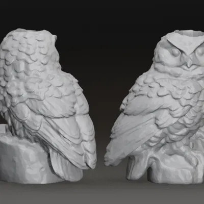 Chậu Cây Cú Hedwig 3D - Quà Tặng Độc Đáo Cho Fan Harry Potter