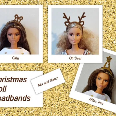 Băng Đô Giáng Sinh Mini Cho Búp Bê 1:6