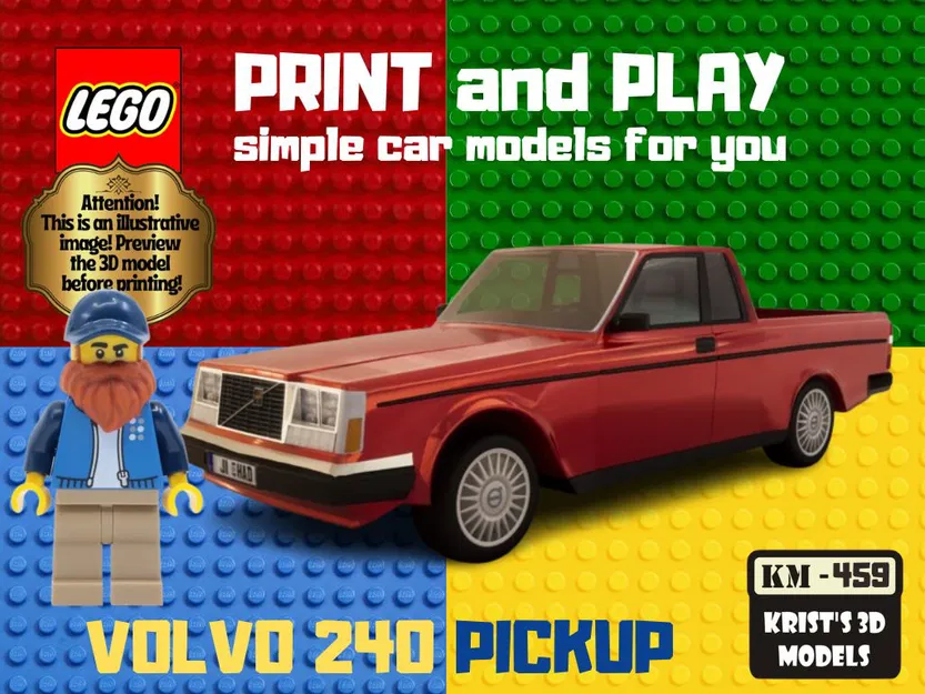 Mô Hình Xe Bán Tải LEGO Volvo 240 Pickup - Image 1