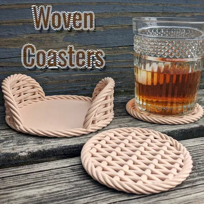 Bộ Lót Ly Đan Lát (Woven Coasters)