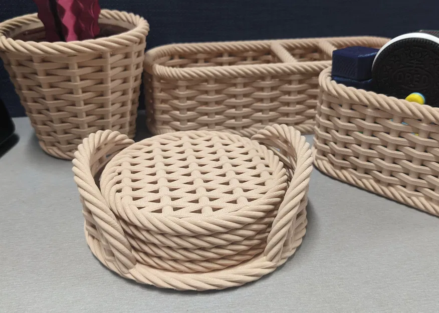 Bộ Lót Ly Đan Lát (Woven Coasters) - Image 5