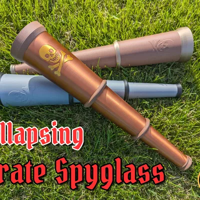 Ống nhòm cướp biển xếp gọn (Collapsing Pirate Spyglass) Print-In-Place