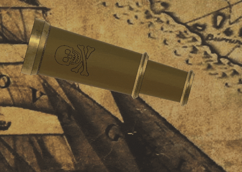 Ống nhòm cướp biển xếp gọn (Collapsing Pirate Spyglass) Print-In-Place - Image 5