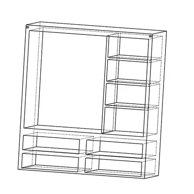 Tủ Quần Áo Búp Bê 3D - Sáng Tạo & Ngăn Nắp Cho Bé