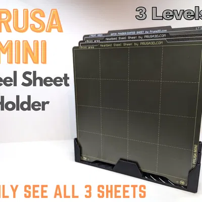 Kệ giữ steel sheet dạng bậc cho Prusa Mini