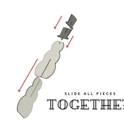 Người tuyết – Kiểu Flat Pack (Snowman - Flat Pack Style)