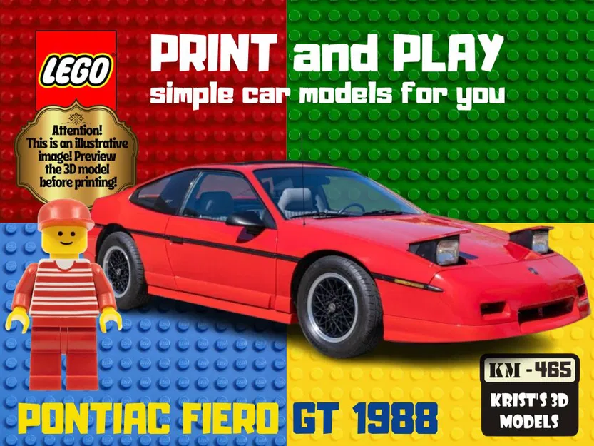 Mô Hình Xe LEGO Pontiac Fiero GT 1988 - Image 1