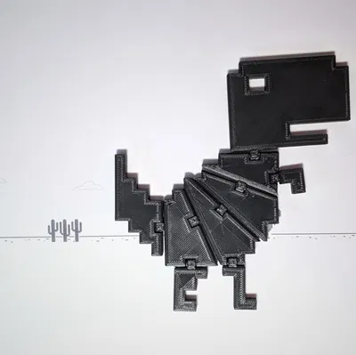 Mô Hình Khủng Long T-Rex Google Chrome 3D Cử Động Linh Hoạt