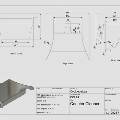 Counter Cleaner – Dụng cụ gom rác lau dọn mặt bàn