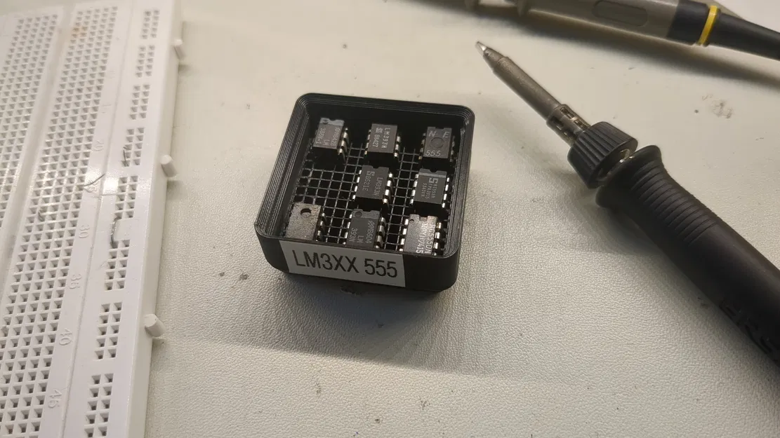 Khay lưu trữ linh kiện DIP chuẩn Gridfinity (parametric) - Image 2