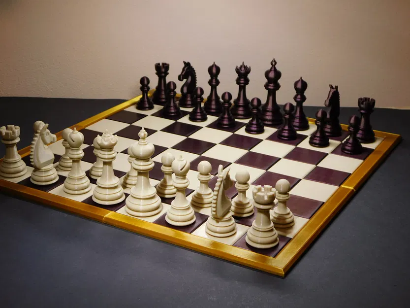 Bộ cờ vua (Chess set) kèm bàn cờ gấp gọn - Image 2