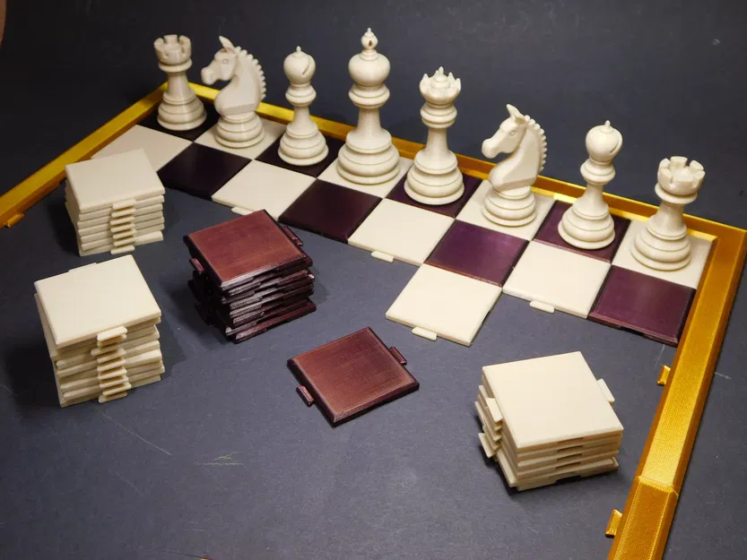 Bộ cờ vua (Chess set) kèm bàn cờ gấp gọn - Image 7