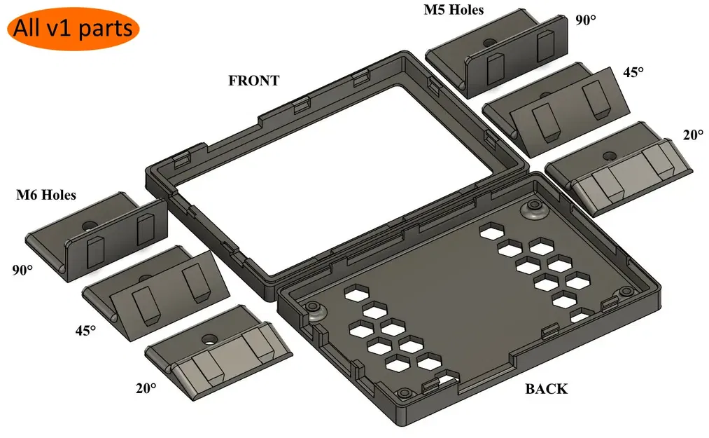 Vỏ màn hình BTT HDMI5 v1.1 (BTT HDMI5 v1.1 screen case) - Image 2