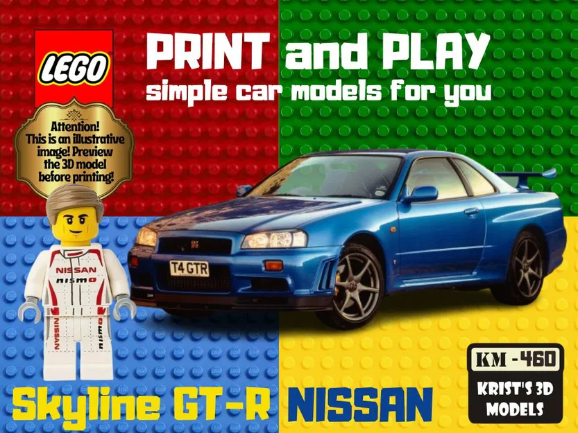 Mô Hình LEGO Nissan Skyline GT-R R34 - Tự Lắp Ráp Xe Huyền Thoại - Image 1