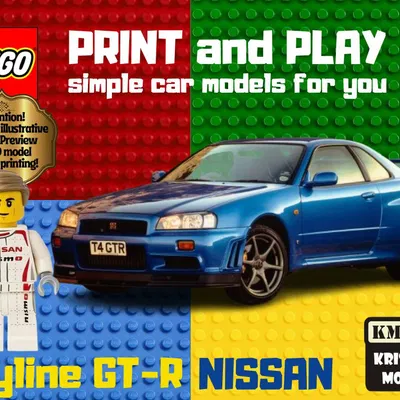Mô Hình LEGO Nissan Skyline GT-R R34 - Tự Lắp Ráp Xe Huyền Thoại