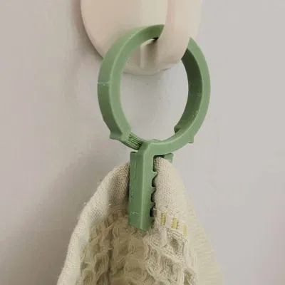 Kẹp Treo Khăn 3D "Clothespin Towel Holder" Tiện Lợi