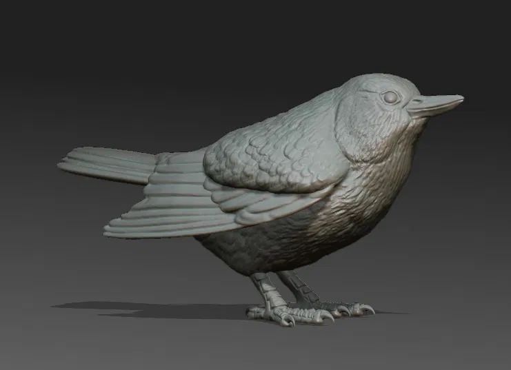 Tượng Chim Nuthatch (Nuthatch Sculpture) - Image 1