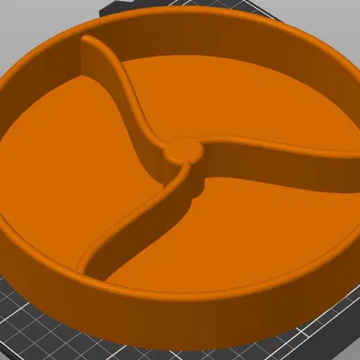 Đĩa Chia Ngăn Đựng Đồ Ăn Vặt 3D - In Dễ Dàng, Tiện Lợi