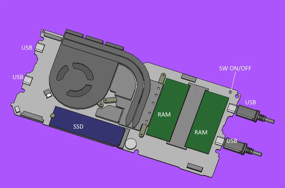 Mainboard Framework v2 (kèm file FreeCAD và STEP) - Image 1