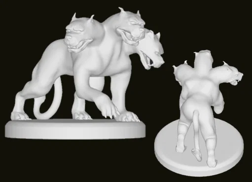 Mô Hình Cerberus 3D - Chó Ba Đầu Canh Cổng Địa Ngục - Image 2