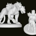 Mô Hình Cerberus 3D - Chó Ba Đầu Canh Cổng Địa Ngục - Thumbnail 2